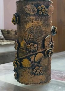 ​✨ Stylish Handmade Brush Holder - Antique Gold De