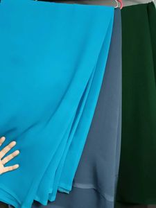 Beautiful Teal ,Grey ,green Sarees set of 3
