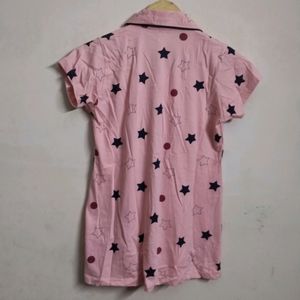 Stretchable Pink Nightsuit Set