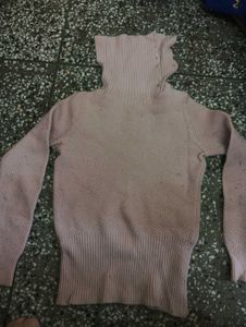 Pink Turtleneck Sweater