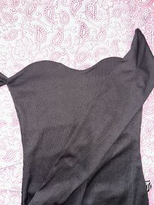 StyleCast Black Off Shoulder Bodycon Dress(S) Gift