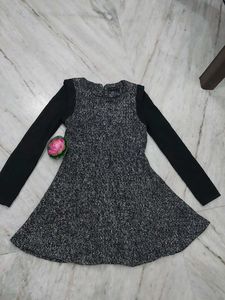 Chic Grey Fit &amp; Flare Dress
