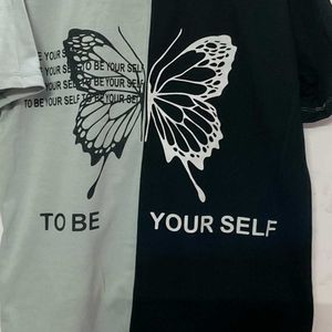Split Color Butterfly T-Shirt