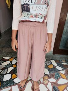 Dusky Pink High-Waist Culottes Pants (Size 30-32)