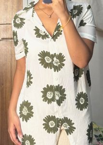 Floral Print Button-Up Shirt