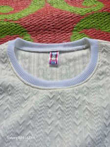 H&amp;M Textured Crewneck Sweatshirt