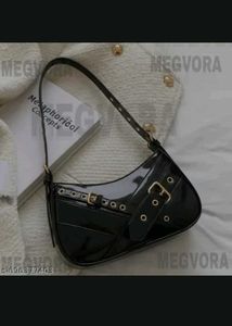Chic Black Patent Hobo Bag