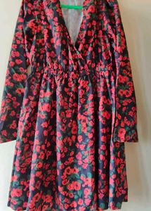 Floral Print Wrap Dress