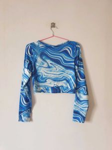 ‼️Price Drop‼️Marble Print Crop Top