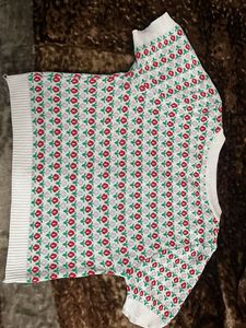 Chic Floral Print Button-Up Knit Top