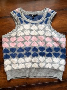 Cute Heart Pattern Sleeveless Top