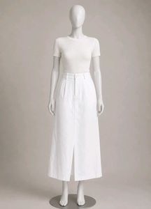 Classic White Midi Skirt
