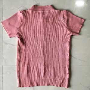 Beautiful Korean Style Pink Colour Top 🌸