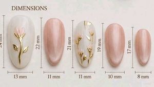 Handmade Elegant Cateye Floral Press-On Nails💅🩷