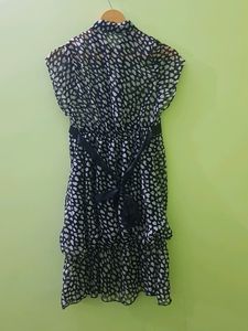 Sheer Heart Print Dress