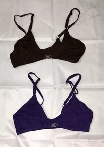 Harness Bralette Set - Purple &amp; Brown