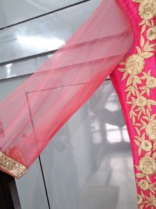 Stunning Pink Kurta with Gold Embroidery