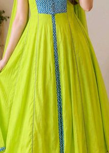 Vibrant Lime Green Anarkali Suit