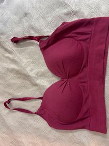 pink padded bra
