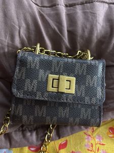 Chic Micro Handbag with Gold Chain