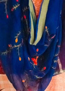 Beautiful Navy Blue Coloured Duppata