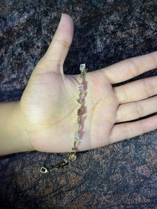 Elegant Gemstone Leaf Bracelet