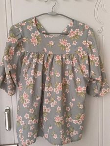 Floral Print Tie-Waist Top