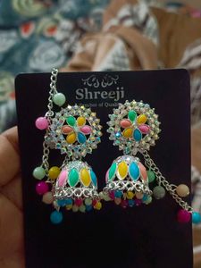 Colorful Jhumka Earrings