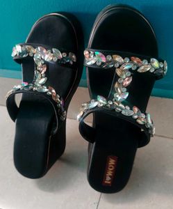 Sparkling Wedge Sandals