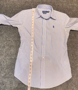 Women's Ralph Lauren Slim Stretch Striped Shirt -