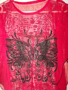 Red Net Top