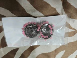 oxidized silver-plated jhumka earrings