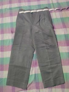 Gray Cropped Trousers