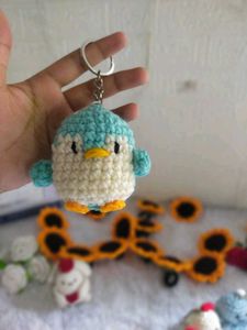 Cute Crochet Penguin Keychain