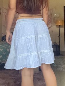 y2k white skirt