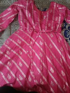 Elegant Pink Anarkali Dress