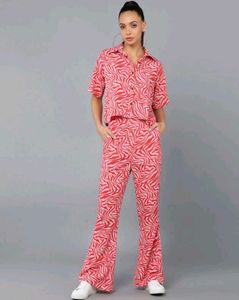 Red Zebra Print Co-ord Set