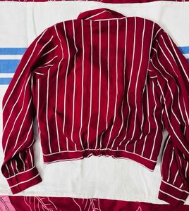 Chic Striped V-Neck Blouse