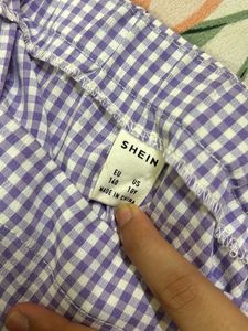 SHEIN- Gingham Mini Skirt
