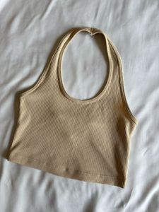 H&amp;M ribbed halterneck top