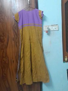 Designer Purple &amp; Yellow Kurta