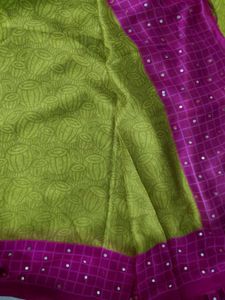 Beautiful Green &amp; Pink Saree