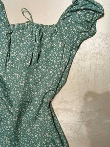 Cute Floral Print Midi Dress