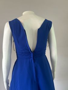Royal Blue Chiffon Maxi Dress