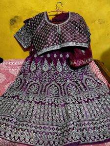 Exquisite Embroidered wine Lehenga Choli