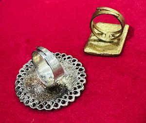 Combo - Boho Silver Tone Earrings &amp; Ring Set