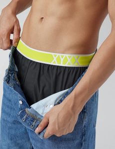 XYXX Men's charcoal Boxers with Yellow Waistband