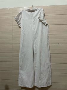 White Cotton Jumpsuit