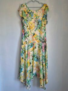 Y2k Asymmetrical Floral Dress