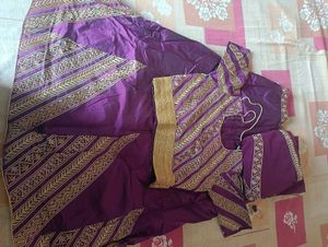 Elegant Purple Embroidered Lehenga Choli Set